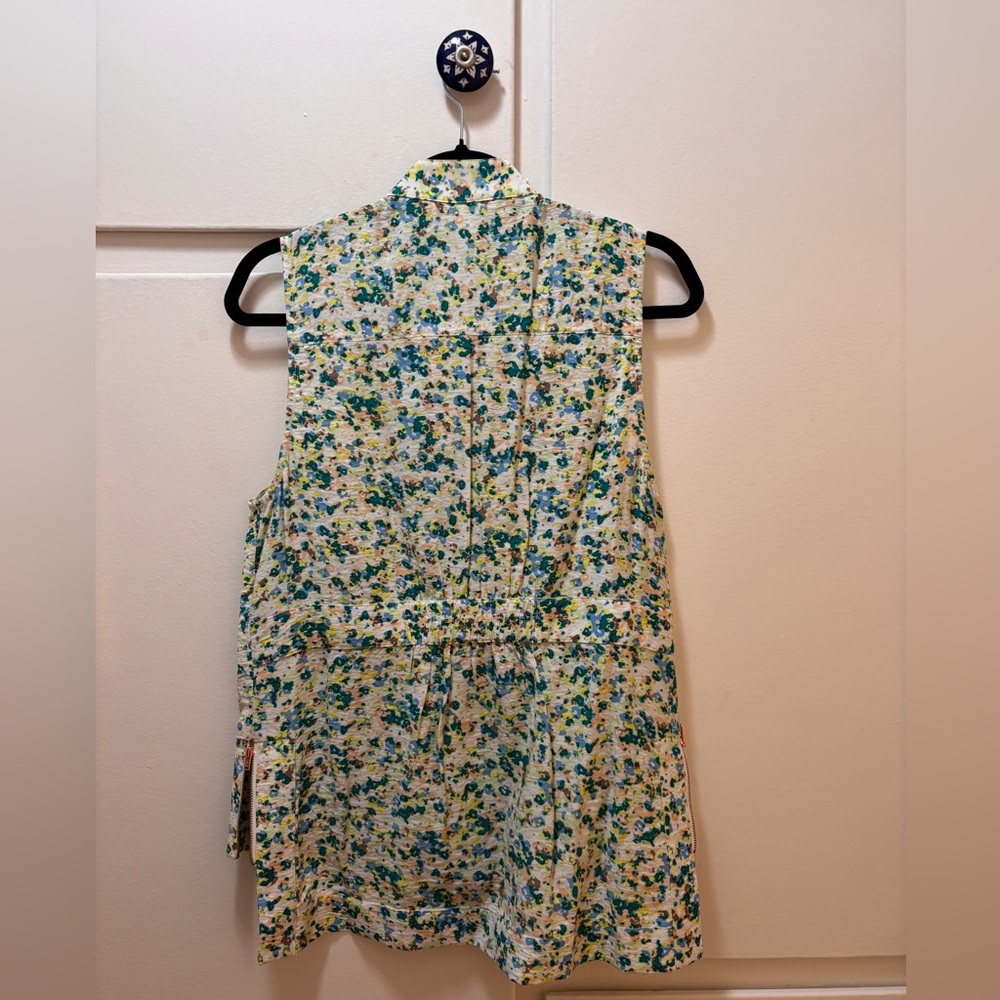 Bcbgeneration Multicolor Floral Button Front Top - image 3